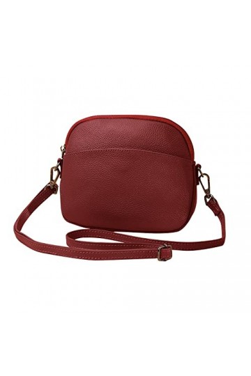 FANDARE Cuir Véritable Sac à Bandoulière Femme Sacs Dépaule Porté Epaule Sacoche pour Voyage École Achats Crossbody Bag Noir