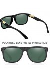 Joopin Lunette de Soleil Homme Polarisée - Lunette de Soleil Homme Olive Vert Tendance Vintage UV400 pour Conduite et Voyage
