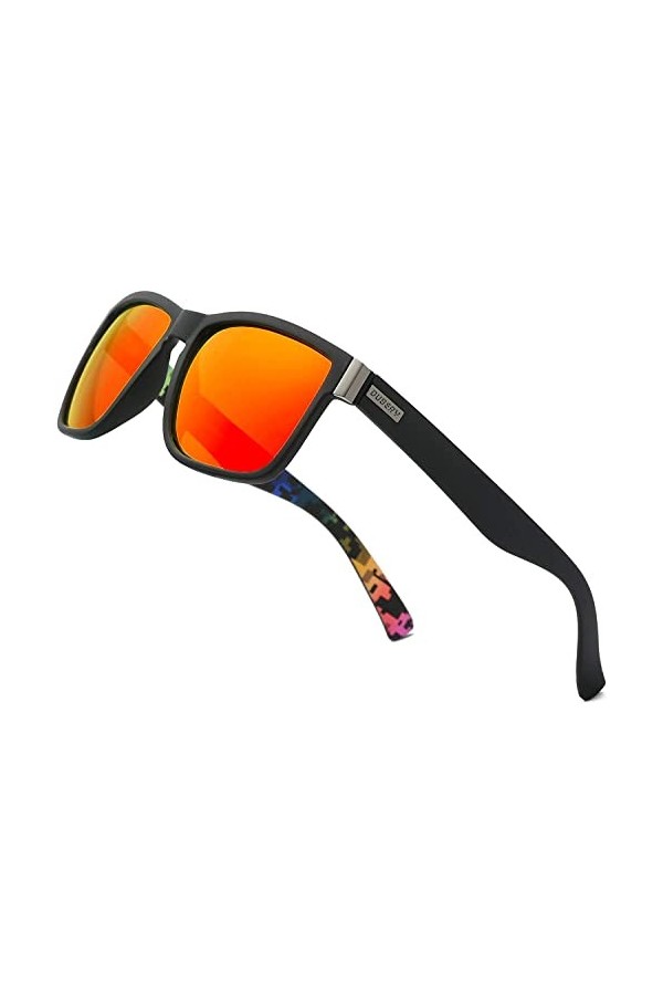 DUBERY D518 Lunettes de soleil polarisées pour homme Orange, Orange