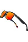 DUBERY D518 Lunettes de soleil polarisées pour homme Orange, Orange