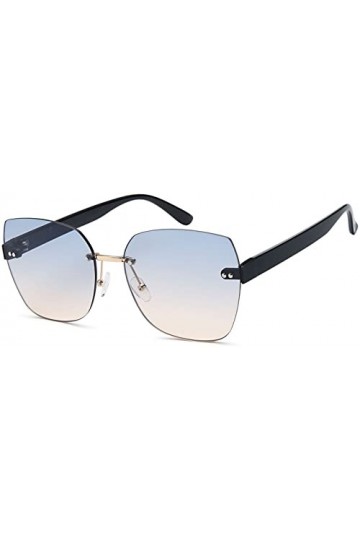 styleBREAKER lunettes de soleil pour femmes sans cadre avec verres en polycarbonate rectangulaires teintés, pieds de lunettes