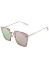 Duco polarisants Place Femmes Lunettes de soleil Œil de chat Ladies Rimmed Fashion Frame W001 Rose 