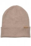 KNITAS Bonnet dhiver double couche en laine mérinos - Super doux et chaud - Pour homme et femme - Couleur beige - Taille uni