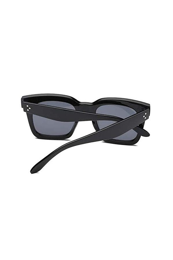 Lunettes de soleil carrées - Femme - Fille - Mode - Fashion - Élégantes - Idée cadeau - Carré - Rectangulaire - Monture noire