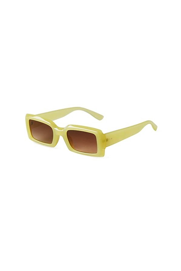 ADE WU Retro 90s Nude Lunettes De Soleil Rectangulaires Pour Femmes Hommes Tendance Grosses Lunettes