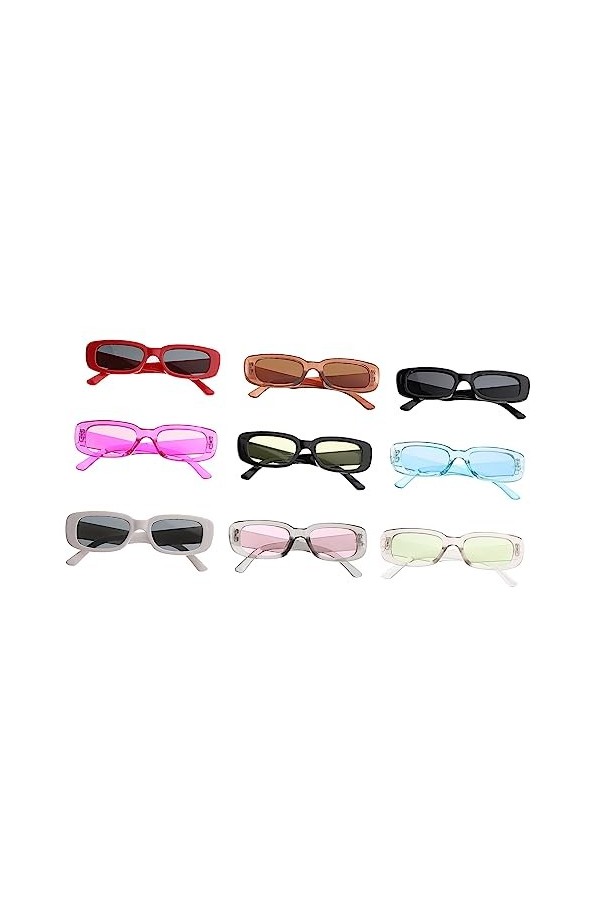 Toddmomy 9Pcs Lunettes De Soleil Lunettes De Mode Rétro Pour Femmes Lunettes Surdimensionnées Pour Femmes Lunettes De Soleil 