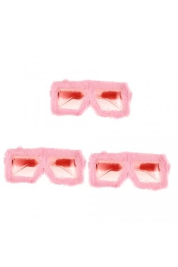 ABOOFAN 3 Pièces Lunettes Drôles Lunettes De Fête Lunettes De Soleil De Mode Pour Femmes Lunettes De Soleil Floues En Peluche