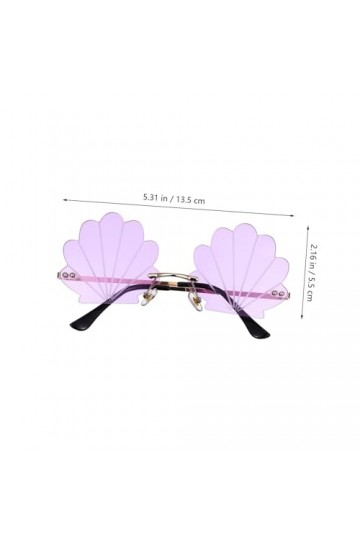 Sosoport 2 Pcs Enfants Coquillage Lunettes De Soleil Coquille Lunettes Coquille En Forme De Lunettes Coquillage Lunettes De S