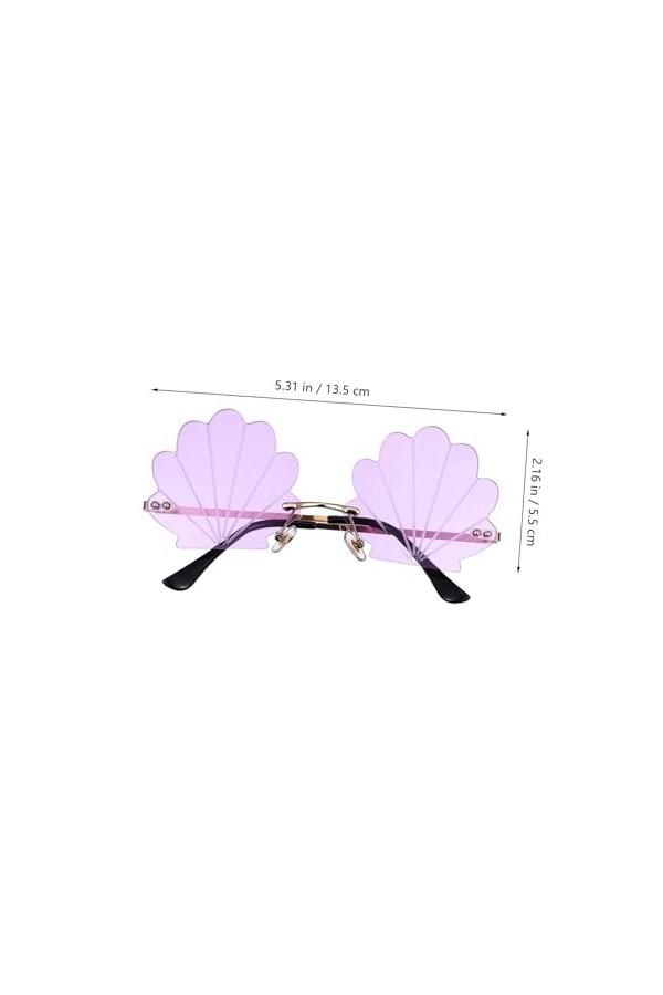 Sosoport 2 Pcs Enfants Coquillage Lunettes De Soleil Coquille Lunettes Coquille En Forme De Lunettes Coquillage Lunettes De S