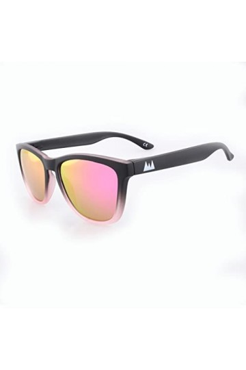 sunglasses restorer Isora Lunettes de soleil polarisées pour homme et femme, verres polarisés dégradés, verres rose polarisé