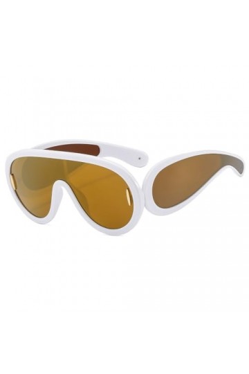 Lunettes de Soleil Femmes Surdimensionnées Punk Lunettes De Soleil De Sport De Luxe Grand Cadre Lunettes Unisexe Lunettes De 