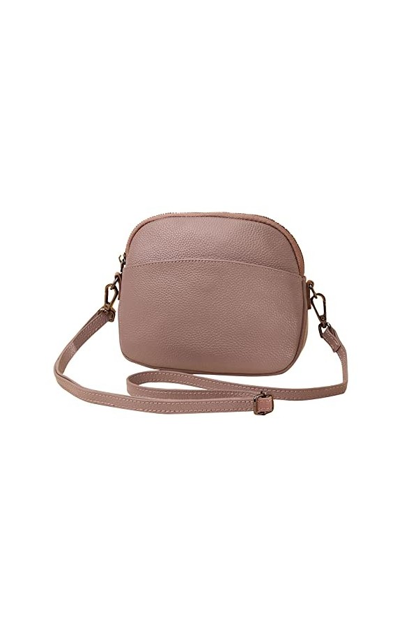 FANDARE Cuir Véritable Sac à Bandoulière Femme Sacs Dépaule Porté Epaule Sacoche pour Voyage École Achats Crossbody Bag Noir