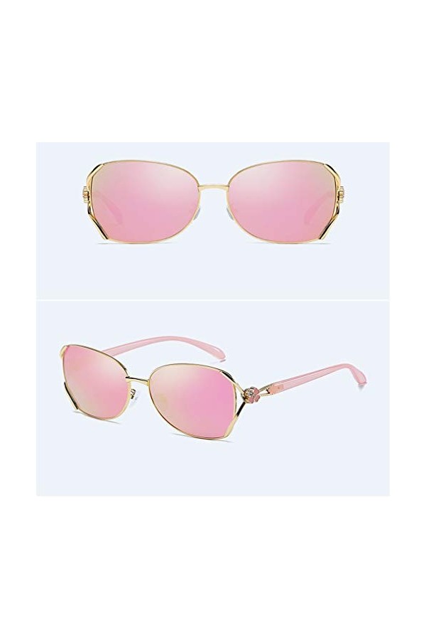 MAJUN Lunettes de Soleil de Femme Mode Sauvage, Conduite Lunettes Shades for Dames, Lunettes de Soleil à Monture polarisants 