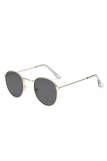 SARGE Célèbre Marque Lunettes de Soleil Femmes rétro Rond Lunettes de Soleil Hommes Vintage Luxe Petit Cadre Miroir Lunettes 