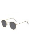 SARGE Célèbre Marque Lunettes de Soleil Femmes rétro Rond Lunettes de Soleil Hommes Vintage Luxe Petit Cadre Miroir Lunettes 