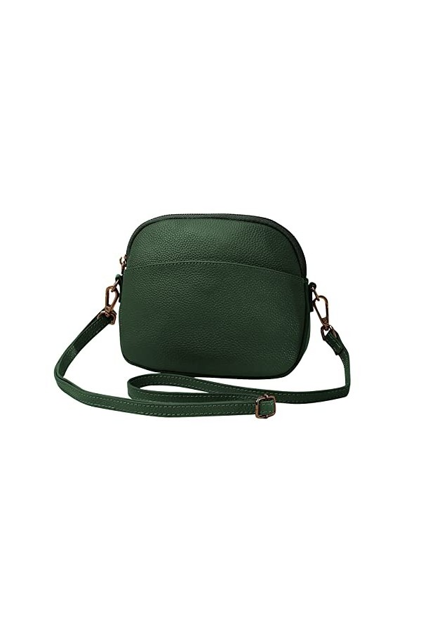 FANDARE Cuir Véritable Sac à Bandoulière Femme Sacs Dépaule Porté Epaule Sacoche pour Voyage École Achats Crossbody Bag Noir