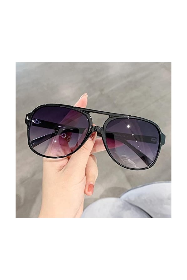 SARGE Classique rétro Vintage Aviation Pilote Lunettes de Soleil Femmes Hommes Grand Grand Cadre surdimensionné Luxe Designer