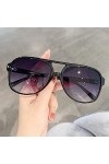 SARGE Classique rétro Vintage Aviation Pilote Lunettes de Soleil Femmes Hommes Grand Grand Cadre surdimensionné Luxe Designer