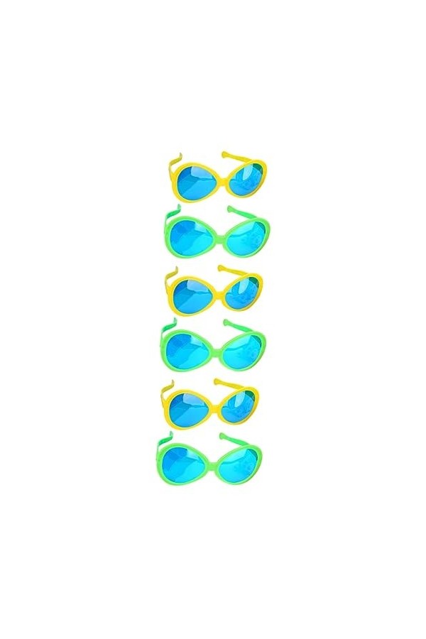ABOOFAN 6 Pcs Lunettes Drôles Décor Lunettes De Soleil En Plastique Lunettes De Soleil De Mode Nouveauté Lunettes De Fête Lun
