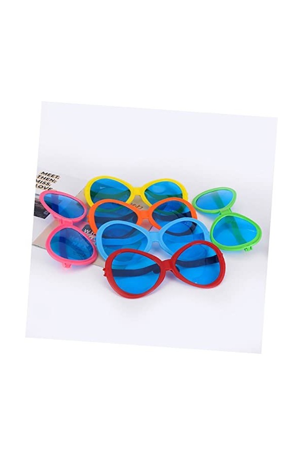 ABOOFAN 6 Pcs Lunettes Drôles Décor Lunettes De Soleil En Plastique Lunettes De Soleil De Mode Nouveauté Lunettes De Fête Lun