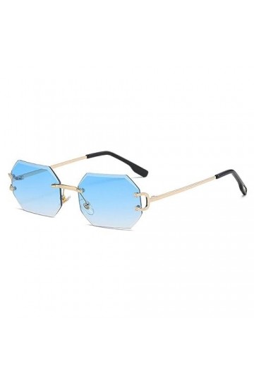 MUTYNE Lunettes de soleil punk rétro sans monture pour femmes hommes lunettes de soleil en métal vintage lunettes sans cadre 
