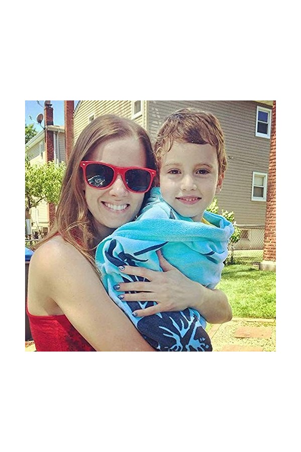 FSMILING lot Lunettes de soleil Vintage Femme Enfant Homme Couleurs au Decoration Fluo Fête 8 pièces rouge 