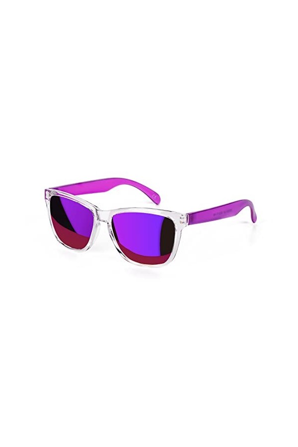 Sumato Lunettes de soleil carrées pour femmes, lunettes de soleil tendance pour femmes, protection UV400, verres miroir rose,