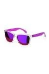 Sumato Lunettes de soleil carrées pour femmes, lunettes de soleil tendance pour femmes, protection UV400, verres miroir rose,