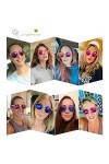 Sumato Lunettes de soleil carrées pour femmes, lunettes de soleil tendance pour femmes, protection UV400, verres miroir rose,