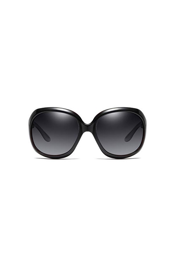 FFZRRXY Lunettes de soleil polarisées classiques Jackie-O œil de chat rétro tendance pour femme 3112, Noir ,