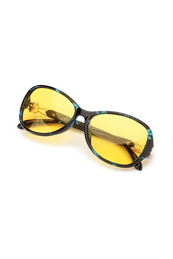 Enafad Lunettes de conduite de nuit polarisées pour homme et femme – Lunettes jaunes anti-reflets pour conduite de nuit, Tort