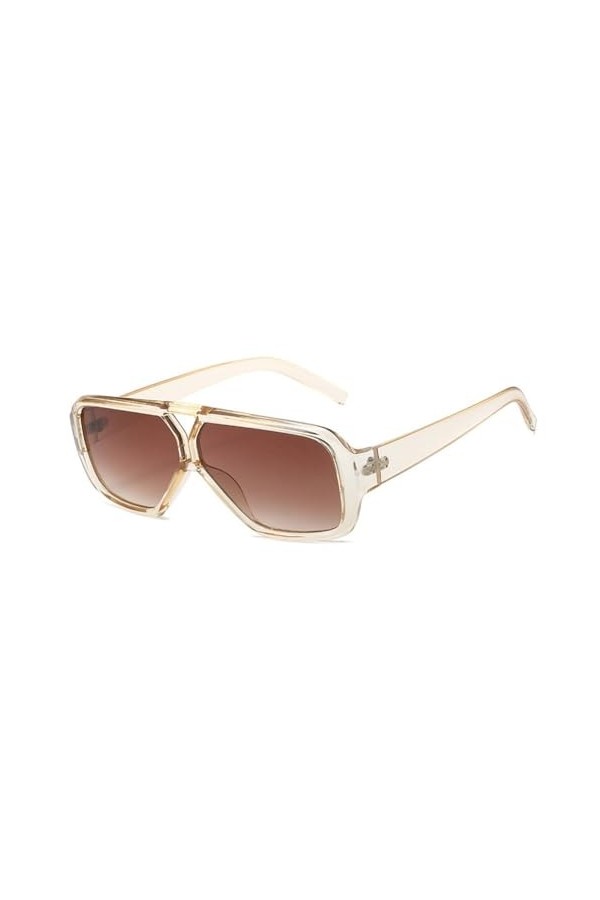 MUTYNE Double ponts carrés femmes couleur bonbon lunettes de soleil nuances UV400 mode dégradé miroir hommes lunettes de sole