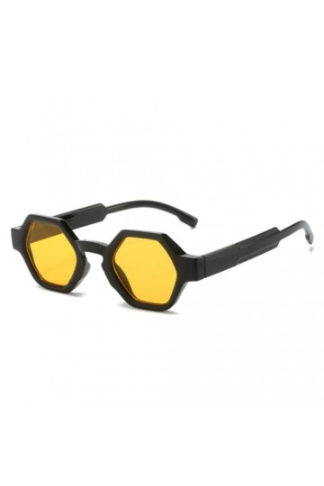 MUTYNE Lunettes de Soleil Punk Polygone de Luxe Femmes Hommes Mode Vintage Petit Cadre Steampunk Lunettes de Soleil Rétro Nua