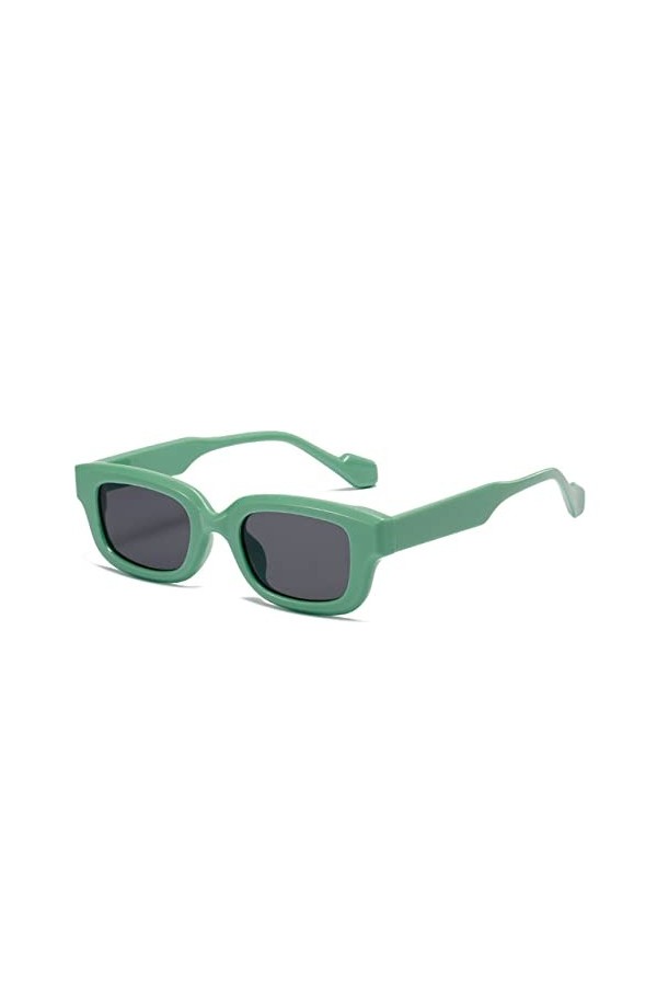 MUTYNE Petites lunettes de soleil carrées hommes femmes lunettes de soleil nuances de voyage Vintage rétro UV400, vert, taill
