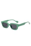 MUTYNE Petites lunettes de soleil carrées hommes femmes lunettes de soleil nuances de voyage Vintage rétro UV400, vert, taill