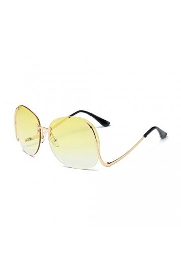YIERJIU Lunettes Lunettes de Soleil Mode Femmes Lunettes de Soleil surdimensionnées Mental Frame Lunettes de Soleil pour Femm