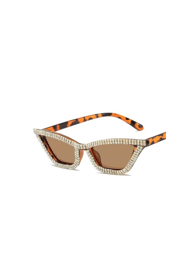 Lunettes de soleil vintage œil de chat pour femmes, lunettes de soleil à la mode, carrées rétro, lunettes de soleil en diaman