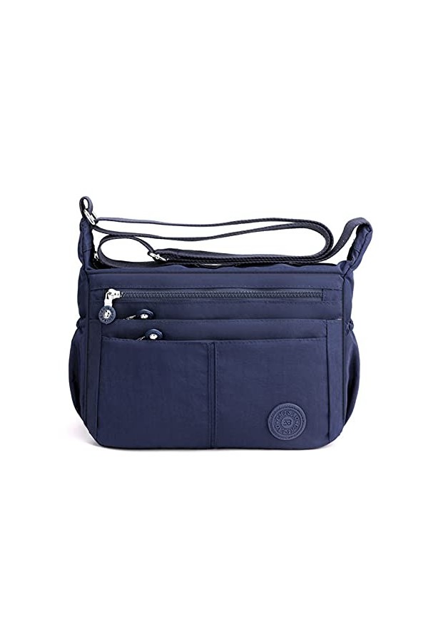 FANDARE Léger Sac à Bandoulière Femme Sacs Dépaule Sling Porté Epaule Sacoche Imperméable Nylon pour Voyage École Sports Ach