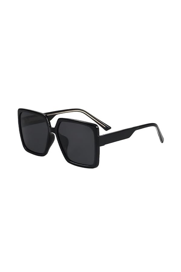 Lunettes de Soleil Protection UV Polarisée Homme Et Femmes Grand Visage Minceur Lunettes de Soleil carrées
