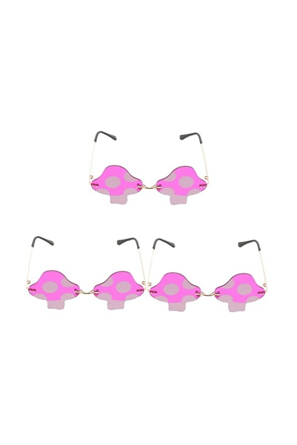 Gadpiparty 3 Paires Lunettes De Soleil De Fête Lunettes Créatives Lunettes De Soleil Des Années 90 Pour Femmes Lunettes Cospl
