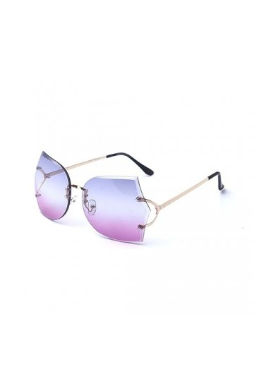 HPIRME Lunettes de soleil pour femme sans monture Lady femme verres transparents, 4, taille unique