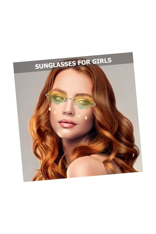TENDYCOCO 2 Pièces Lunettes De Soleil Lunettes Drôles Lunettes En Forme De Nuage Verre Sans Monture Nuage Lunettes Plage Fête