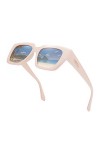 E & R Elegant Rabbit Lunettes de soleil surdimensionnées rétro pour femme - Lunettes de soleil tendance avec monture épaisse 