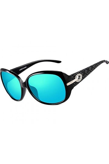 ATTCL Femmes Vintage UV400 Polarisées Lunettes de soleil Bleu 6214 