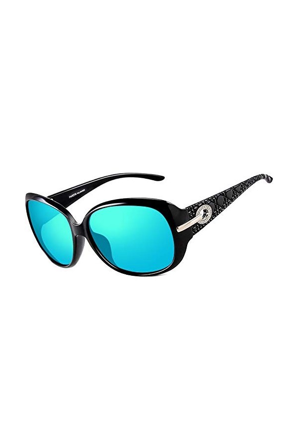 ATTCL Femmes Vintage UV400 Polarisées Lunettes de soleil Bleu 6214 