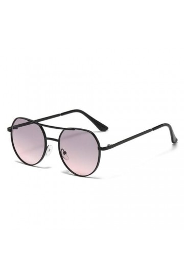 MUTYNE Lunettes de soleil rondes classiques rétro à double pont pour femmes, lunettes de soleil en métal UV400, C8, taille un