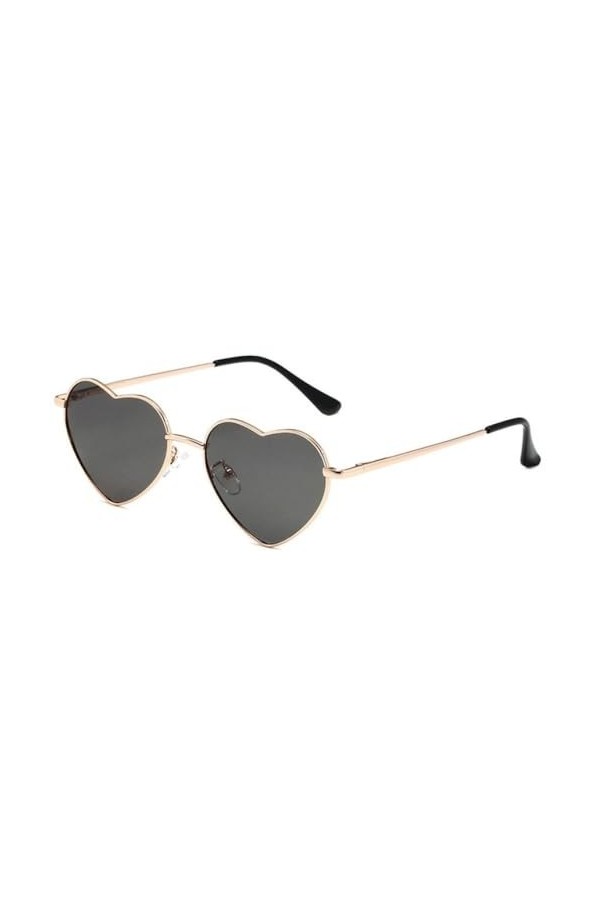 Lunettes de soleil en forme de coeur en métal pour femmes de mode lunettes dextérieur dégradées lunettes pour femme nuances 