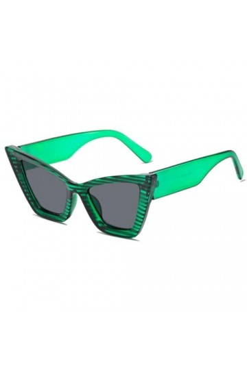 MUTYNE Lunettes de soleil surdimensionnées œil de chat pour femme UV400, vert gris, taille unique