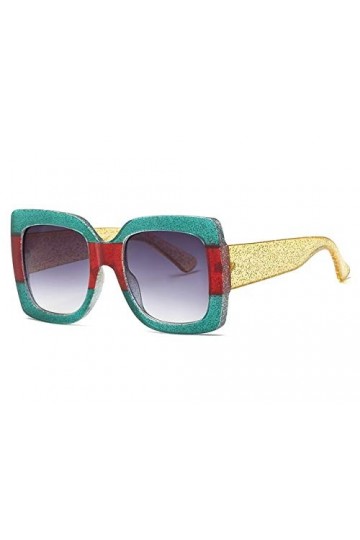 YUANCHENG Lunettes de Soleil Femmes Vintage Square Big Frame Lunettes de Soleil UV400 NO5