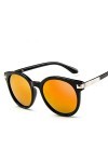YIERJIU Lunettes Lunettes de Soleil étoiles Femmes Marque Designer Mode Revêtement Miroir Cateye Lunettes de Soleil Femme Rét